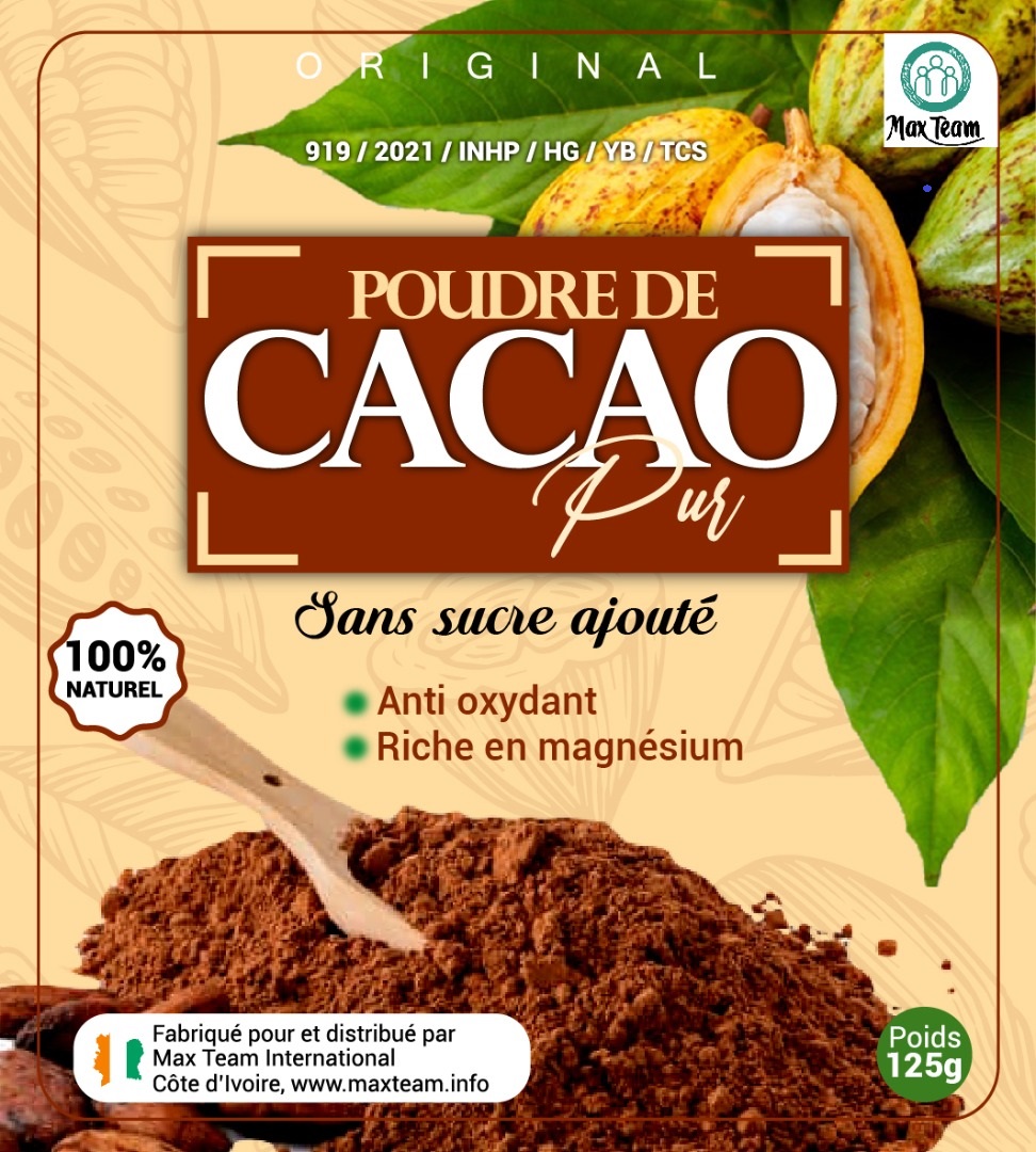 POUDRE DE CACAO PUR  100 % NATUREL