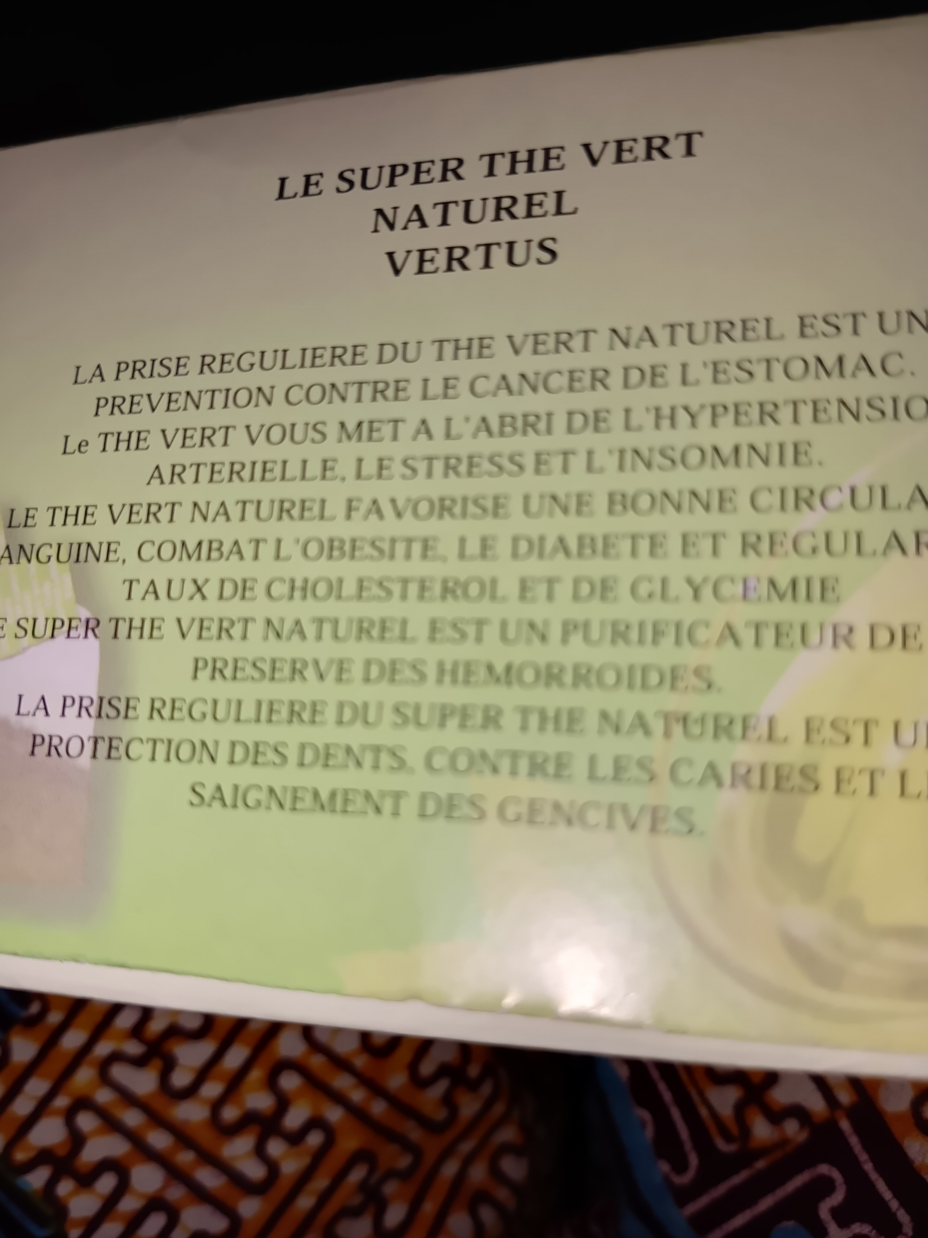 Thé vert naturel